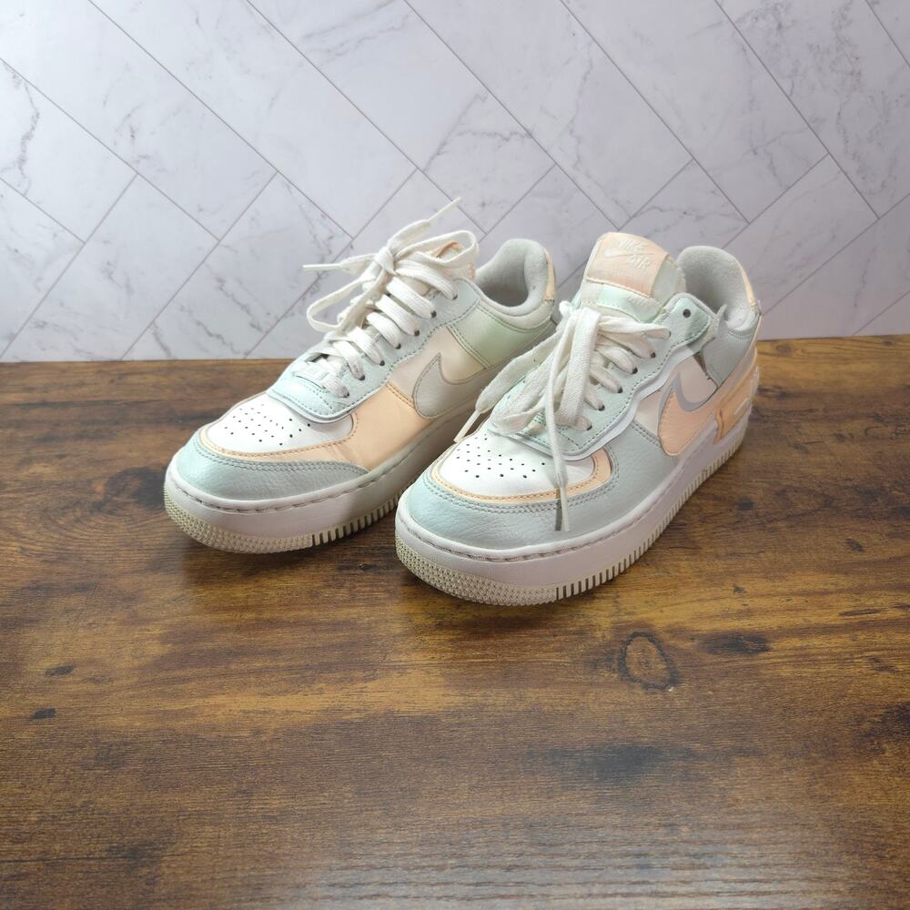Nike Air Force 1 Shadow Womens 7 Barely Green Crimson Tint CU8591-104 AF1